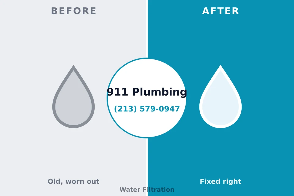 Before and after: plumbing repair Sulphur, OK